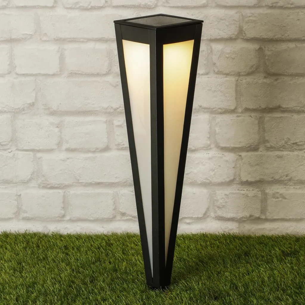 HI Lampione Solare a LED per Esterni 58 cm Nero