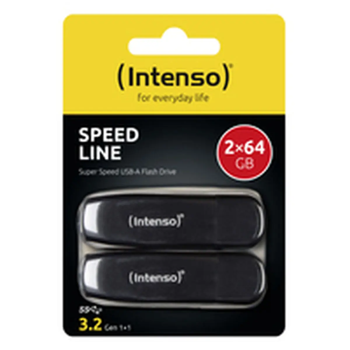 Memoria USB INTENSO 3533494 Nero 64 GB (2 Unità)