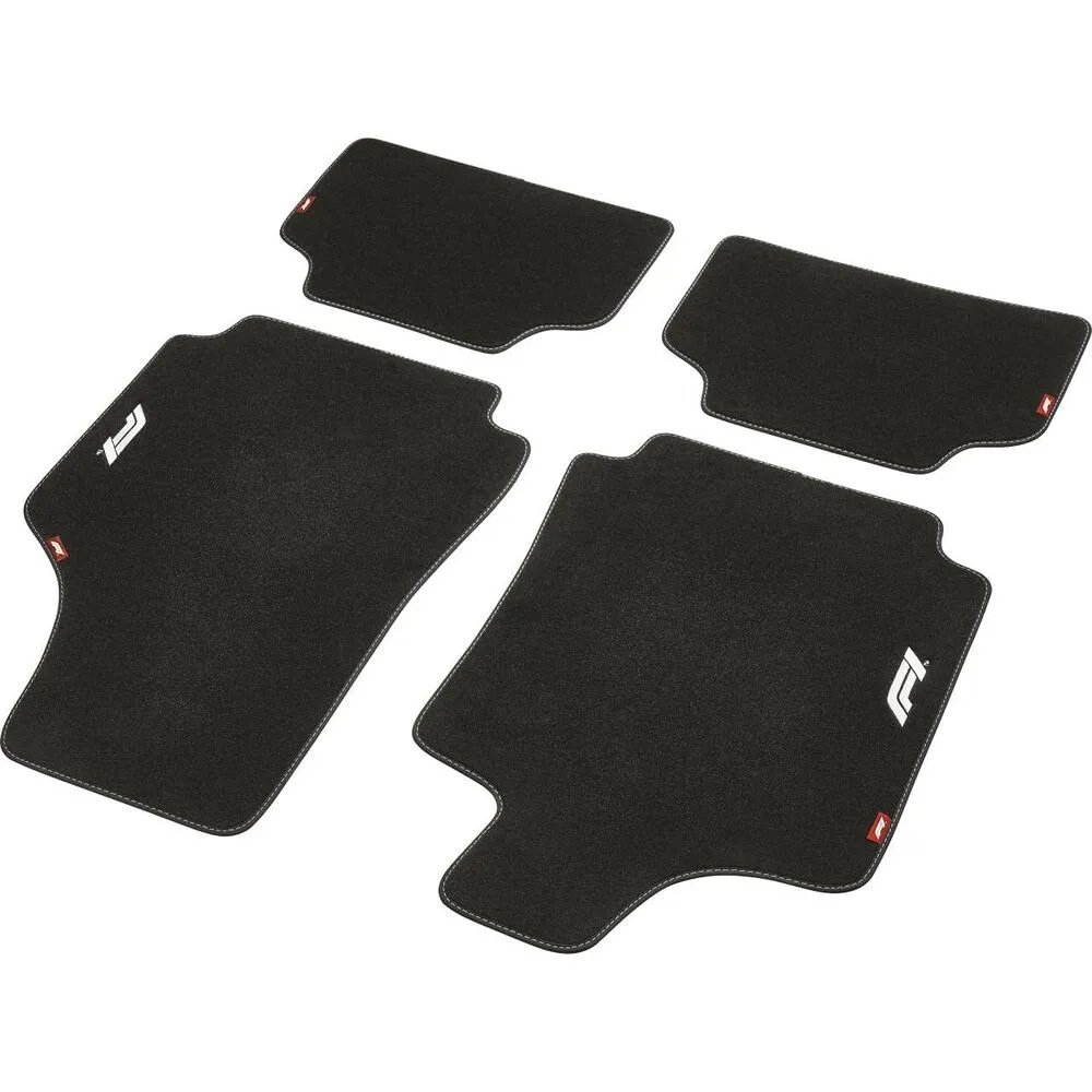 Set di Tappetini per Auto FORMULA 1 CM480 Nero/Bianco 4 uds