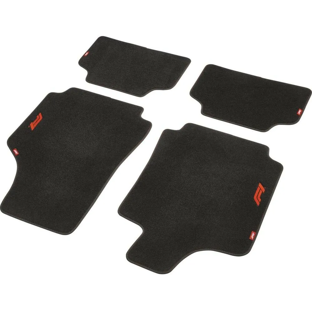 Set di Tappetini per Auto FORMULA 1 CM570 Nero/Rosso 4 uds