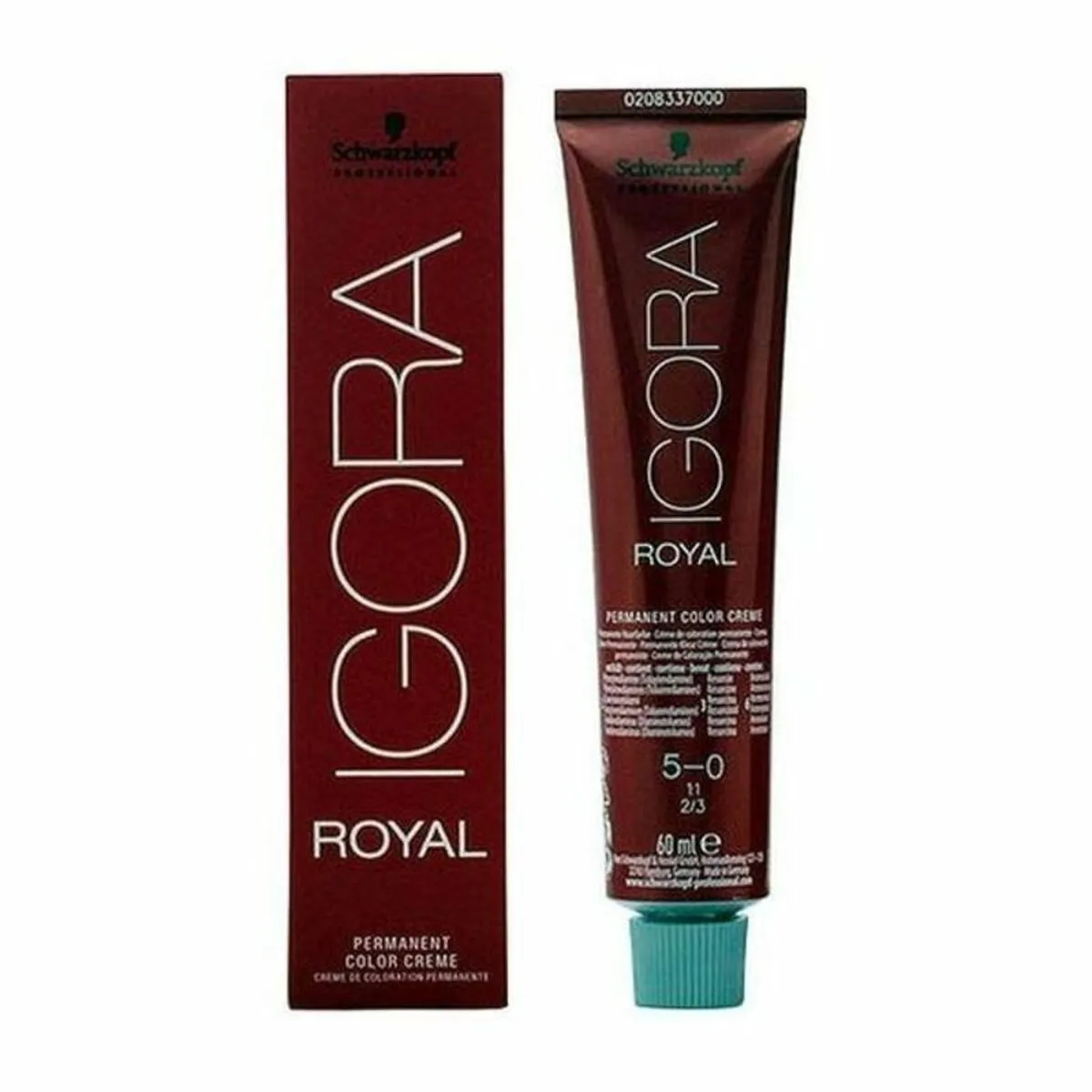 Tintura Permanente Igora Royal Schwarzkopf Igora Royal 5-0 Nº 5-0 Nº 9.0-rubio muy claro Nº 8.0-rubio claro 60 ml