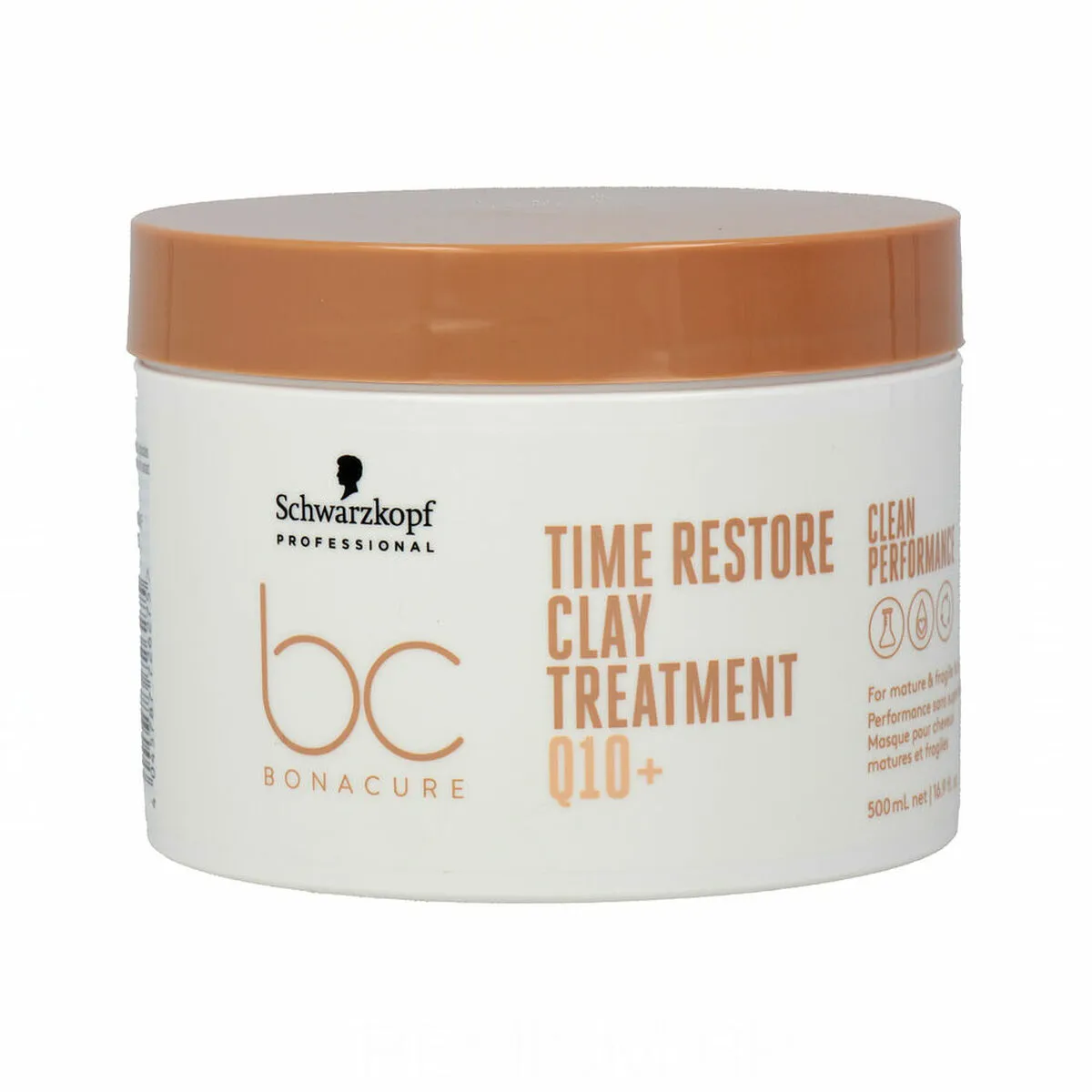 Maschera per Capelli Sottili Schwarzkopf Bonacure Time Restore Clay (500 ml)