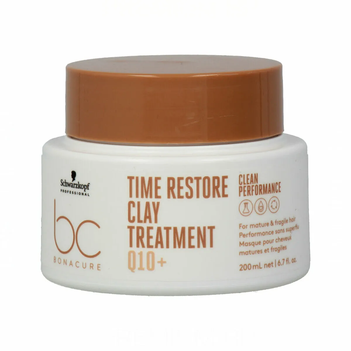 Maschera per Capelli Sottili Schwarzkopf Bonacure Time Restore Clay (200 ml)