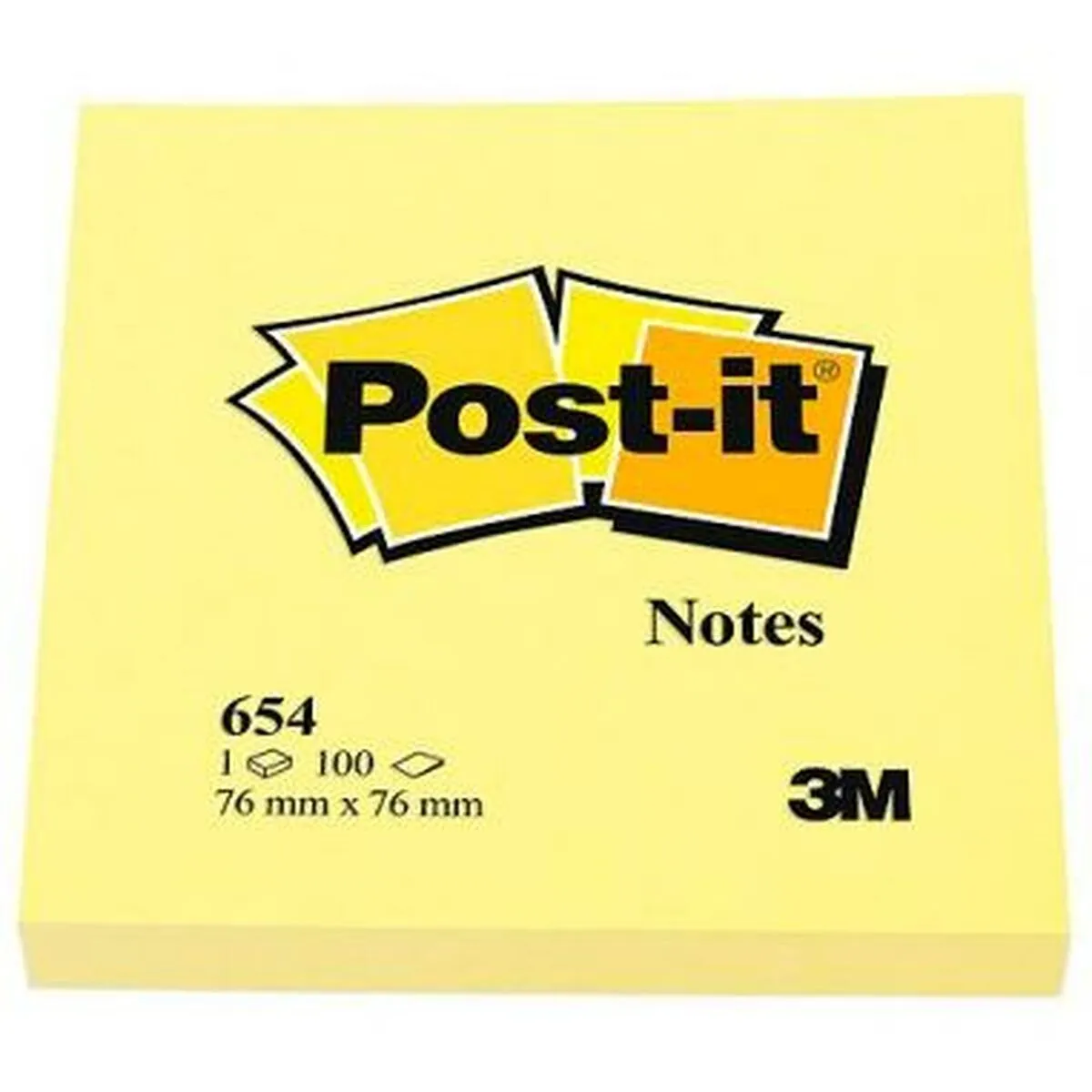 Note Adesive Post-it CANARY YELLOW Giallo 7,6 x 7,6 cm 36 Unità 36 Pezzi 76 x 76 mm