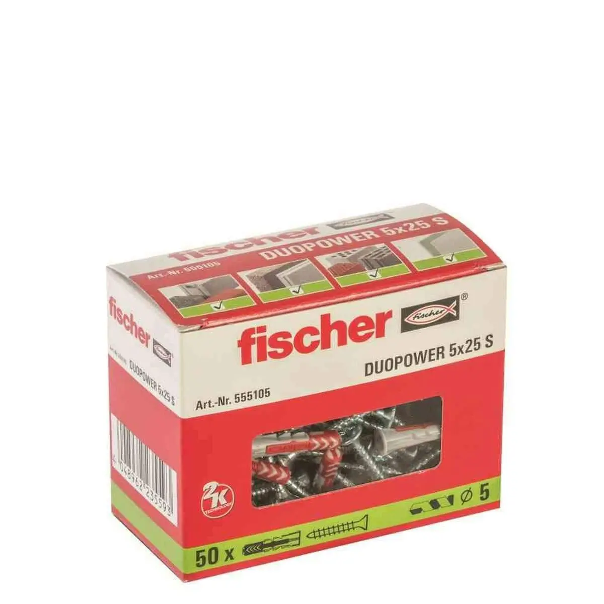 Dadi e viti Fischer DUOPOWER 555105 Ø  5x25 mm (50 Unità)