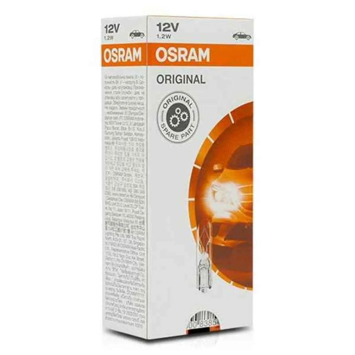 Lampadina per Auto Osram W2 x 4,6 12V 1,2W (10 pcs)