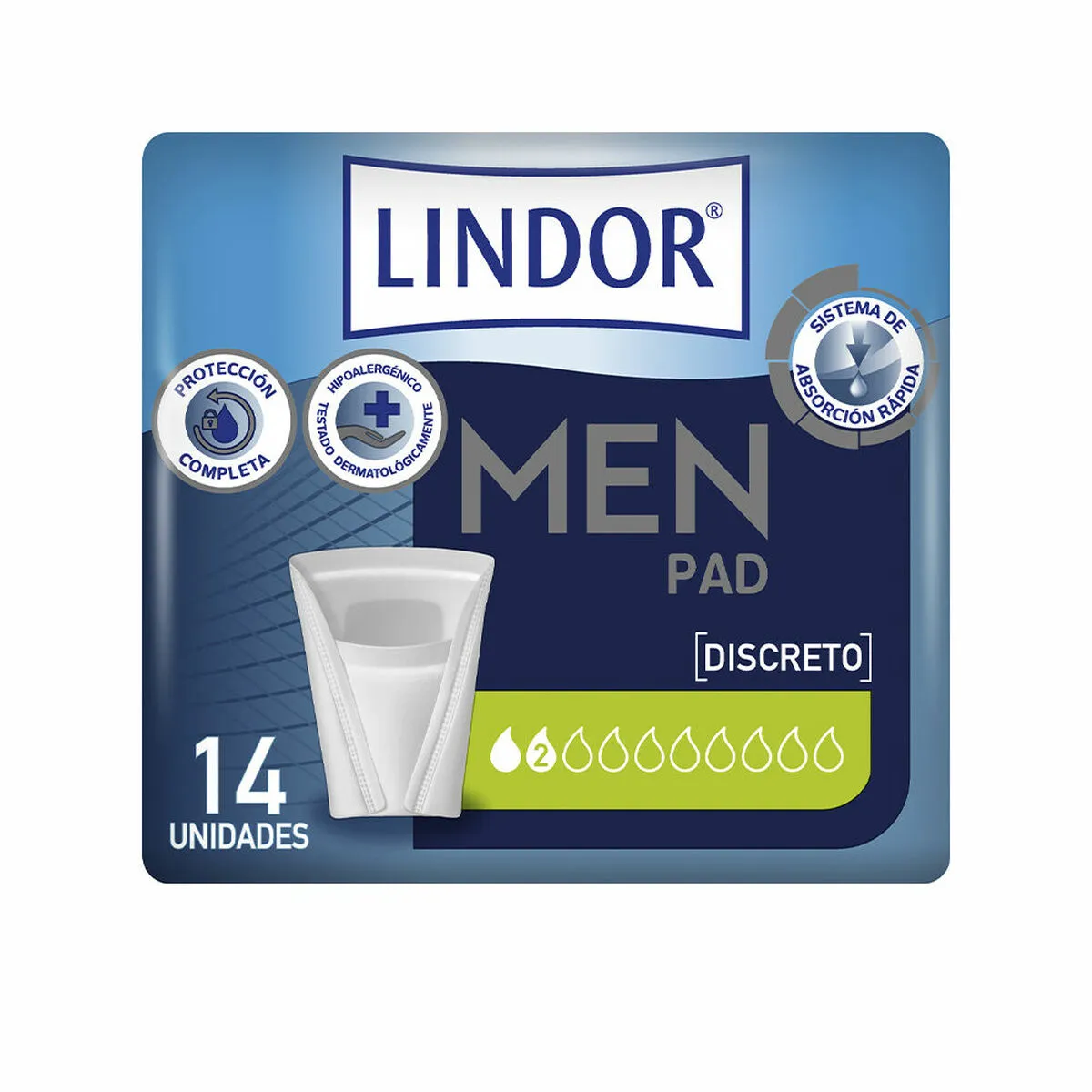 Protettore da Incontinenza Lindor Men Pad 14 Unità