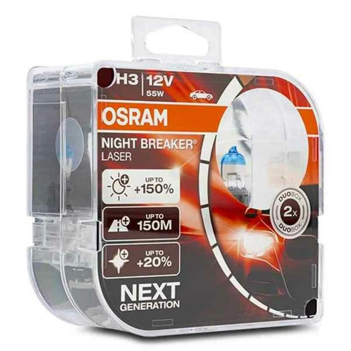 Lampadina per Auto OS64151NL-HCB Osram OS64151NL-HCB H3 55W 12V (2 Pezzi)