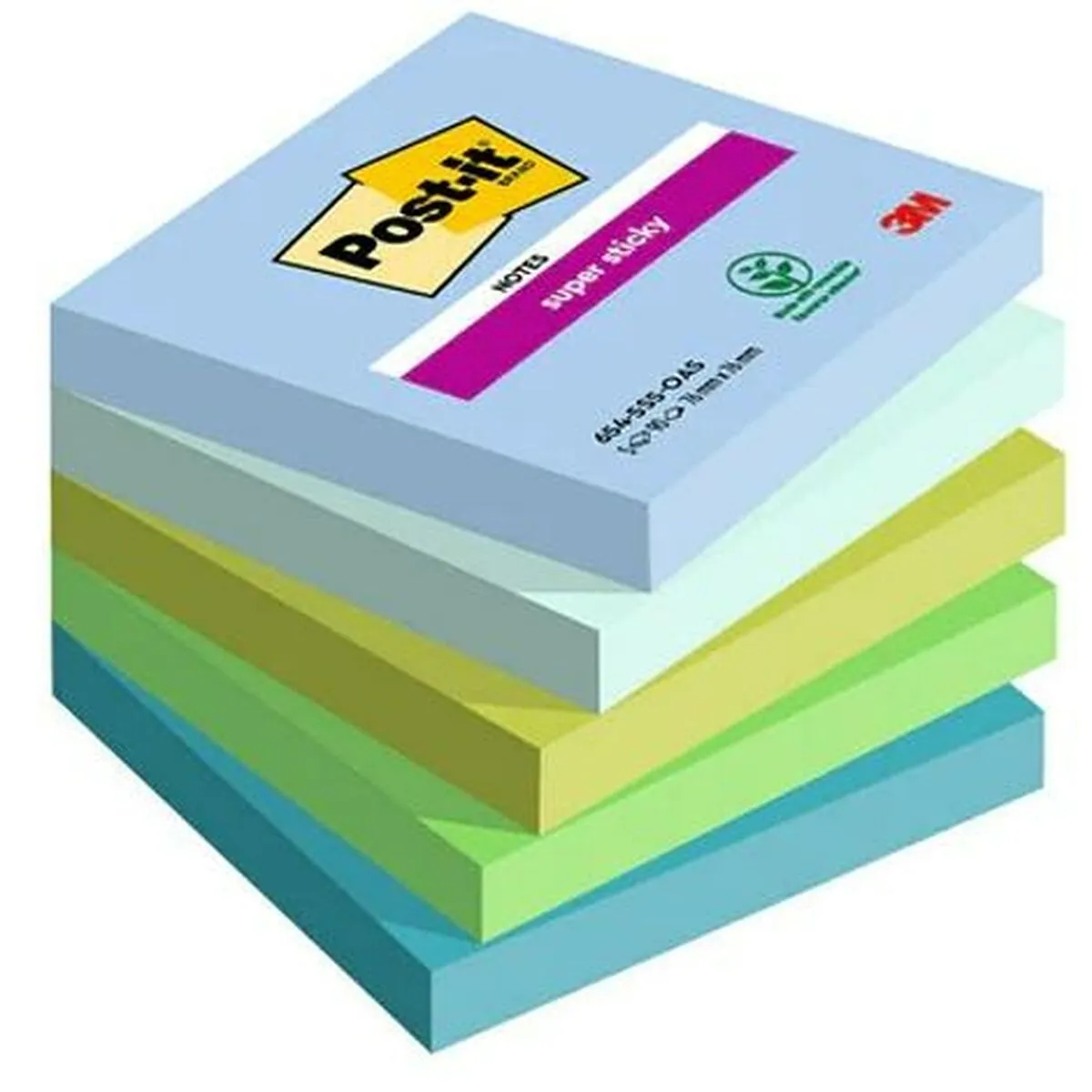 Note Adesive Post-it Super Sticky Multicolore 5 Pezzi 76 x 76 mm