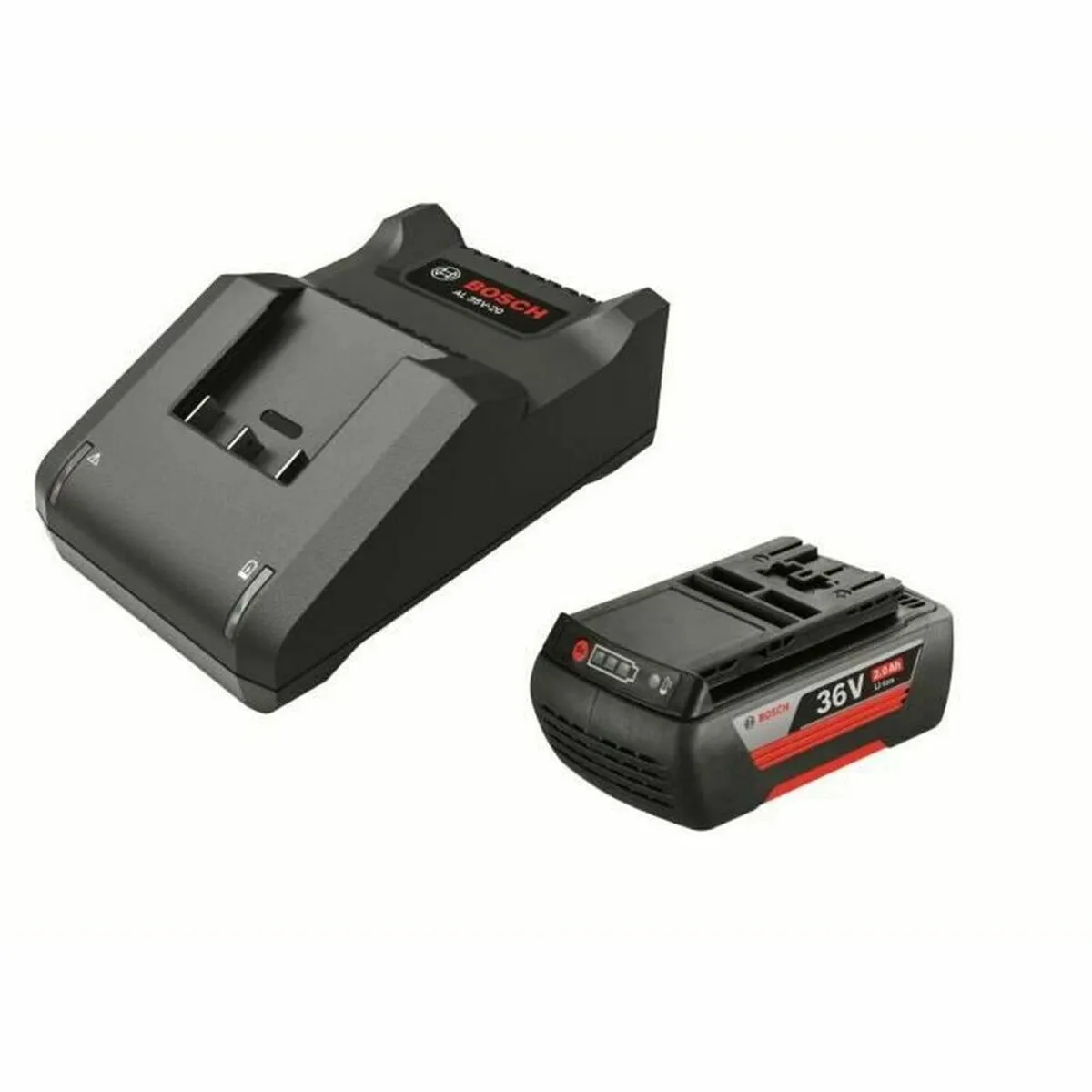 Set di caricabatterie e batterie ricaricabili BOSCH Starter Set Litio Ion 2 Ah 36 V