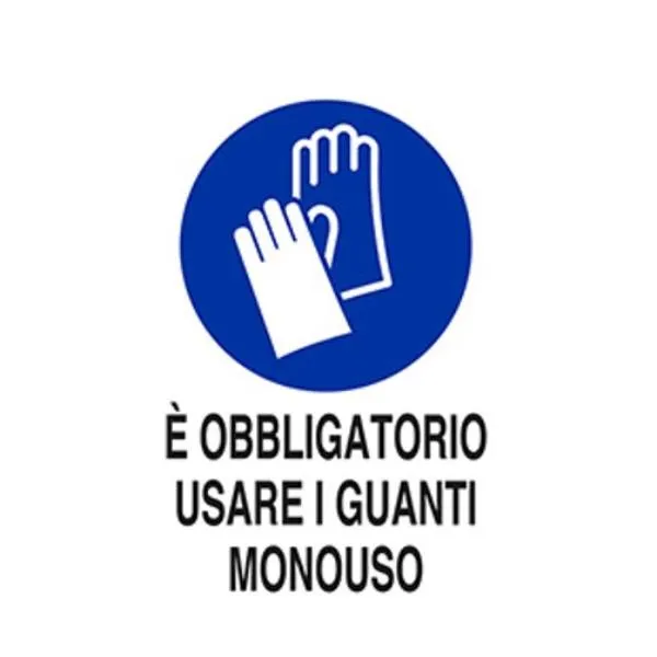 E OBBLIGATORIO USARE GUANTI MONO