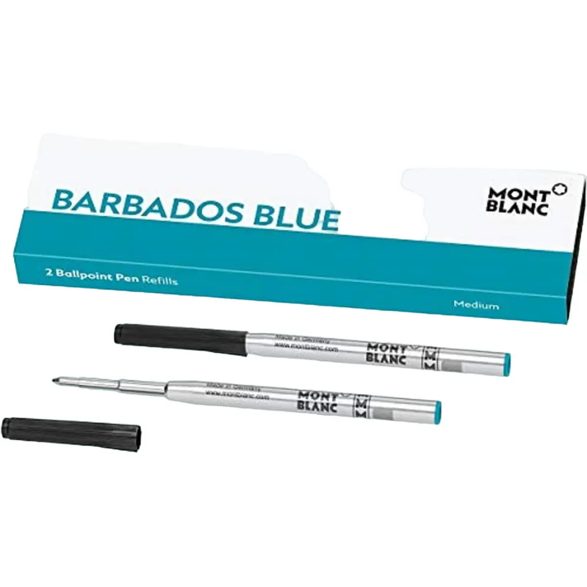 Cartuccia di ricambio per penna Montblanc 128219 Turchese Azzurro (2 Unità)