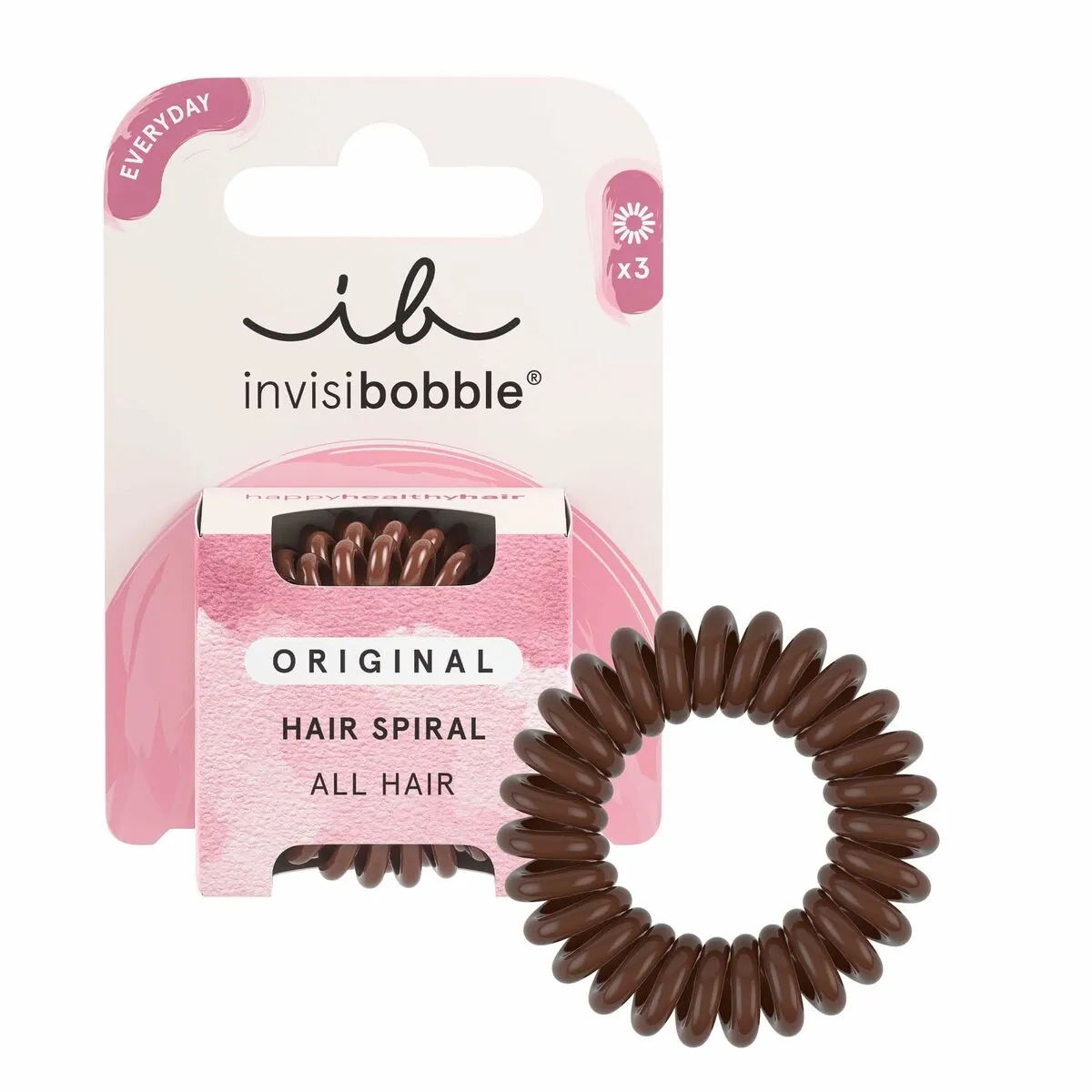 Elastici per Capelli Invisibobble Original Marrone (3 Unità)