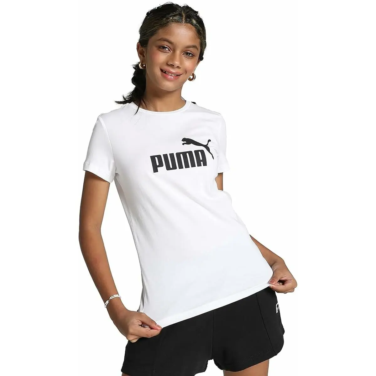 Maglia a Maniche Corte per Bambini Puma 587029 Bianco