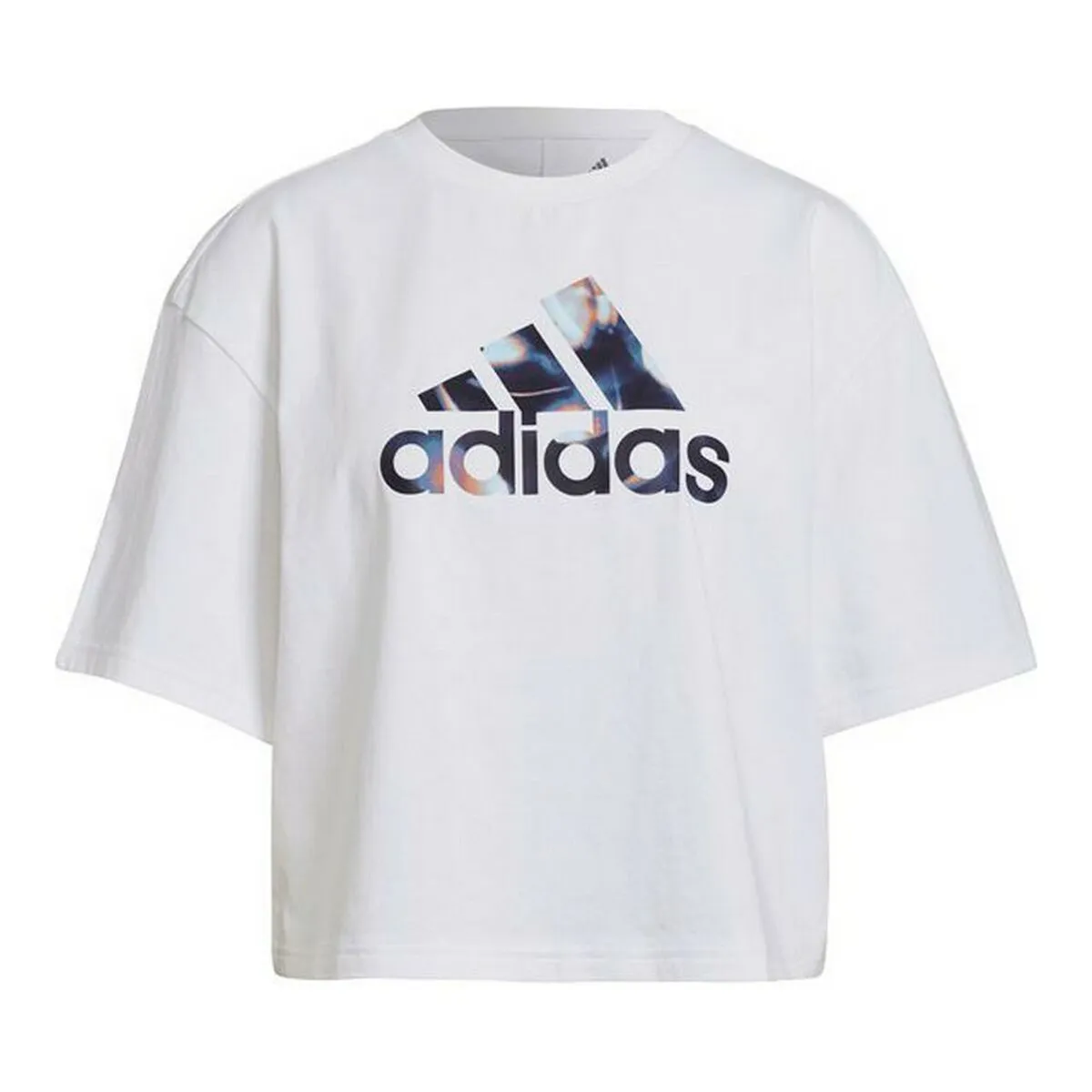 Maglia a Maniche Corte Donna Adidas You For You Cropped Bianco (2XS)