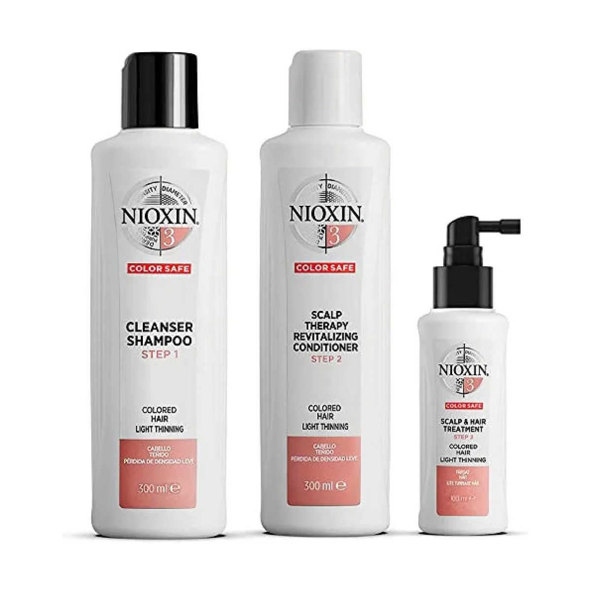 Set per Capelli Nioxin System 3 Shampoo Balsamo Trattamento (3 pcs)