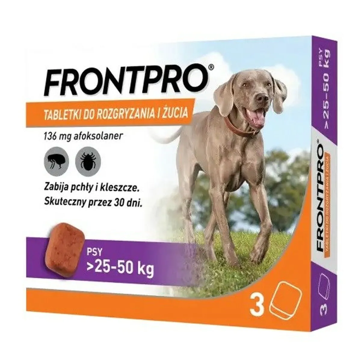 Compresse FRONTPRO 612474 15 g 3 x 136 mg Adatto a cani fino a >25-50 kg