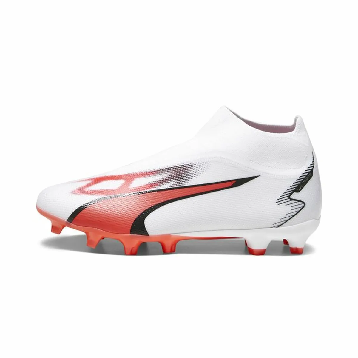 Scarpe da Calcio per Adulti Puma Ultra Match+ Ll Fg/A  Bianco Rosso