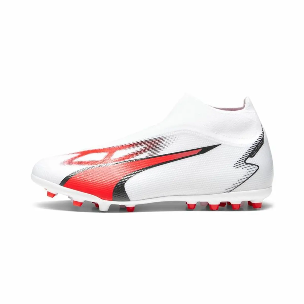 Scarpe da Calcio per Adulti Puma  Ultra Match+ Ll Mg  Bianco Rosso