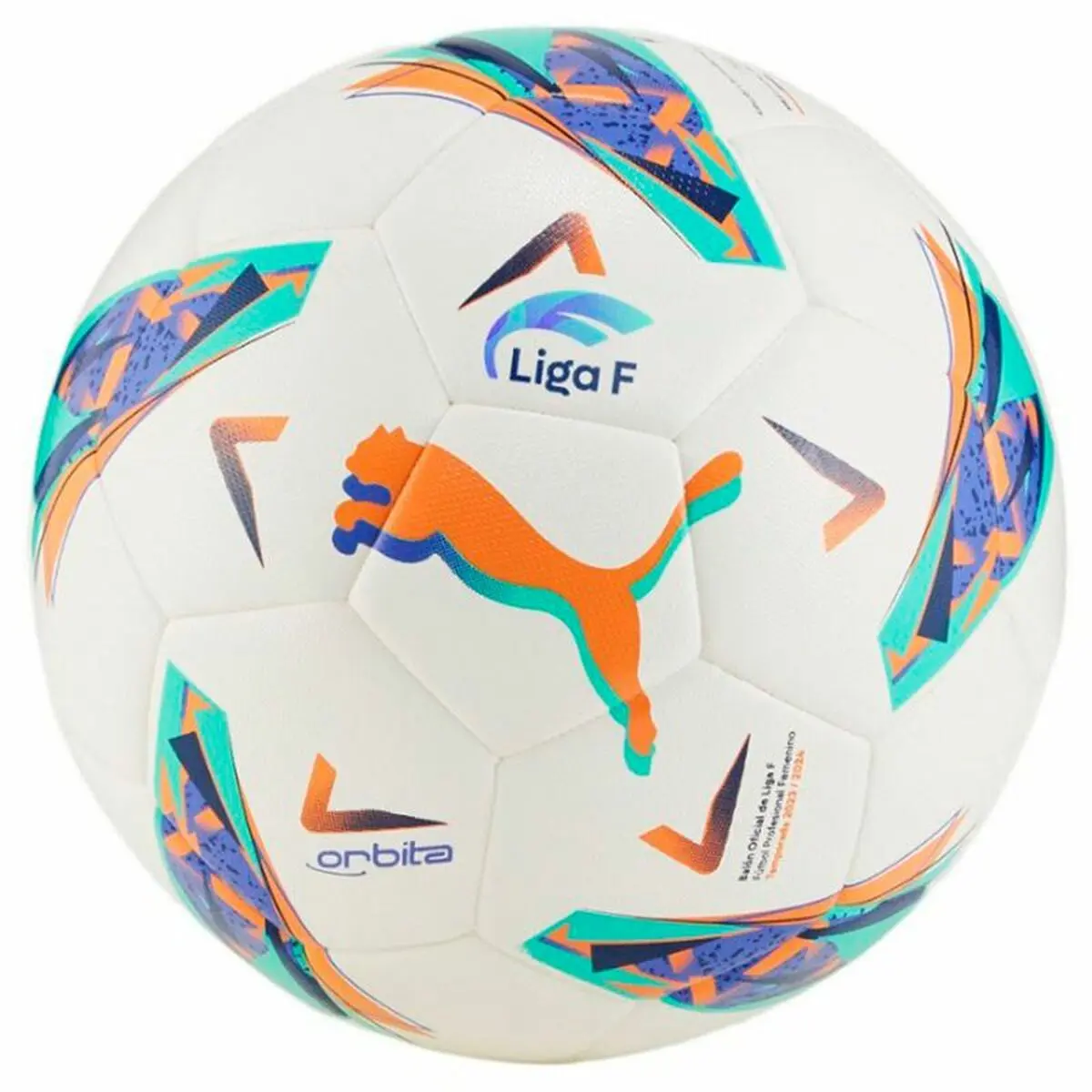 Pallone da Calcio Puma Orbita Liga F Bianco Multicolore Taglia 4