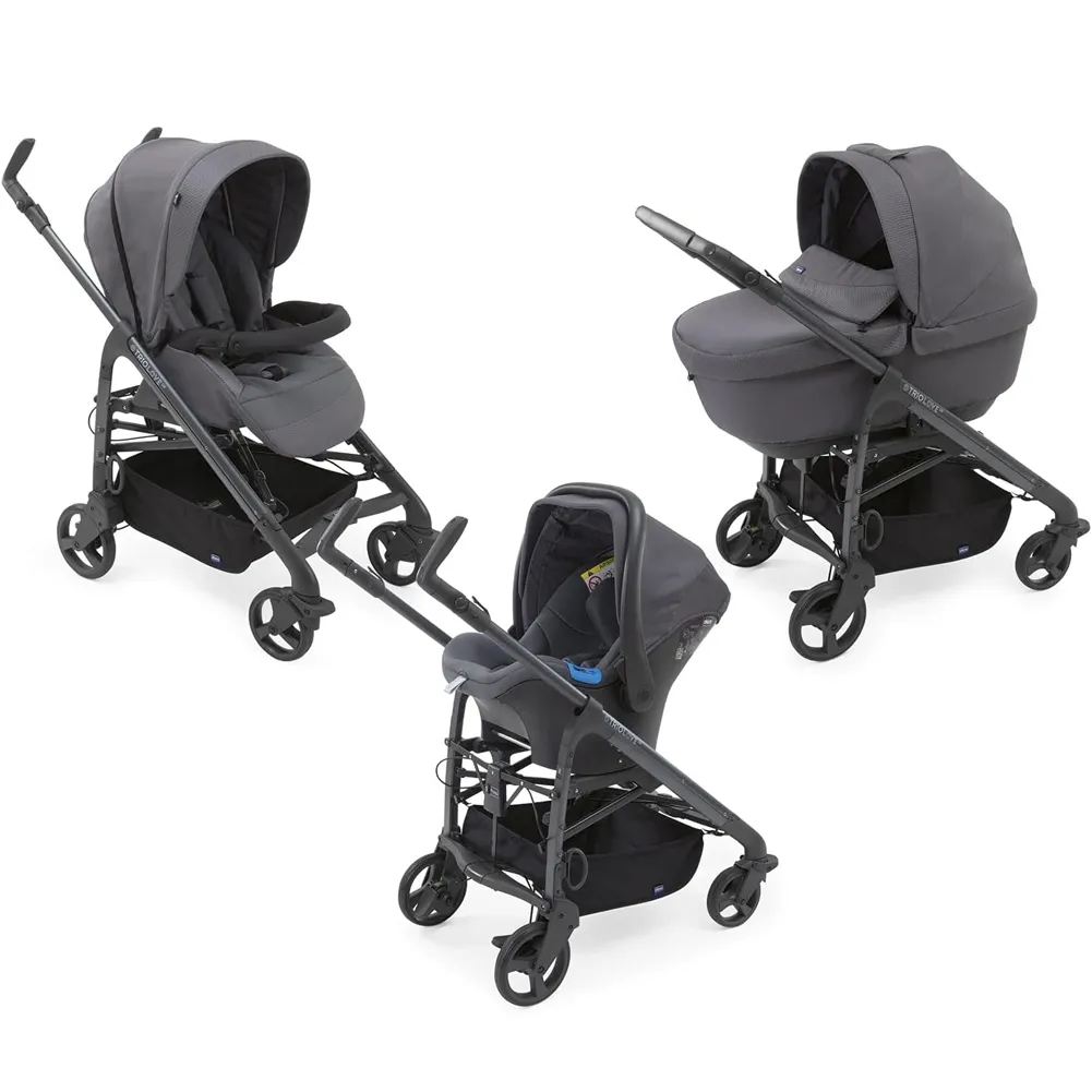 Chicco Passeggino Trio Love Up 3 In 1 Grigio da 0 A 36 Mesi Portata 18Kg