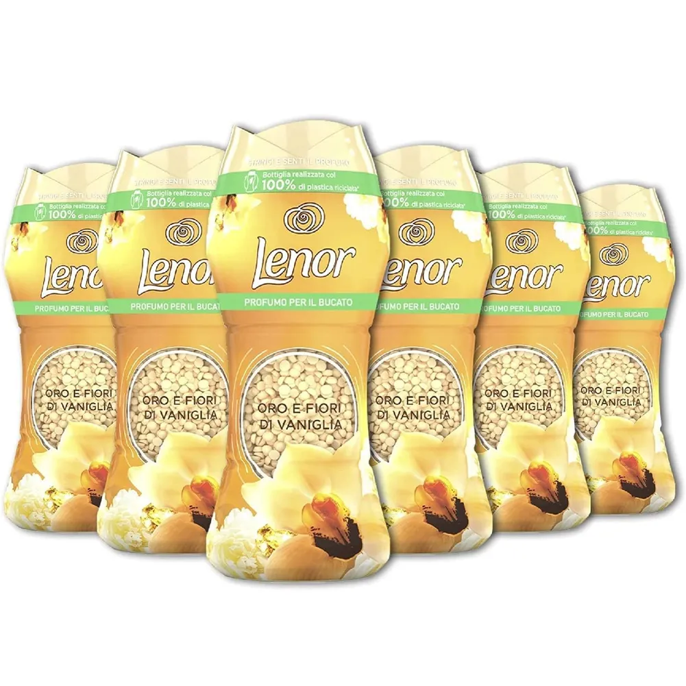 6xLenor Profumatore Bucato Perle Profumate Lavatrice Oro Fiori Vaniglia (6x210g)