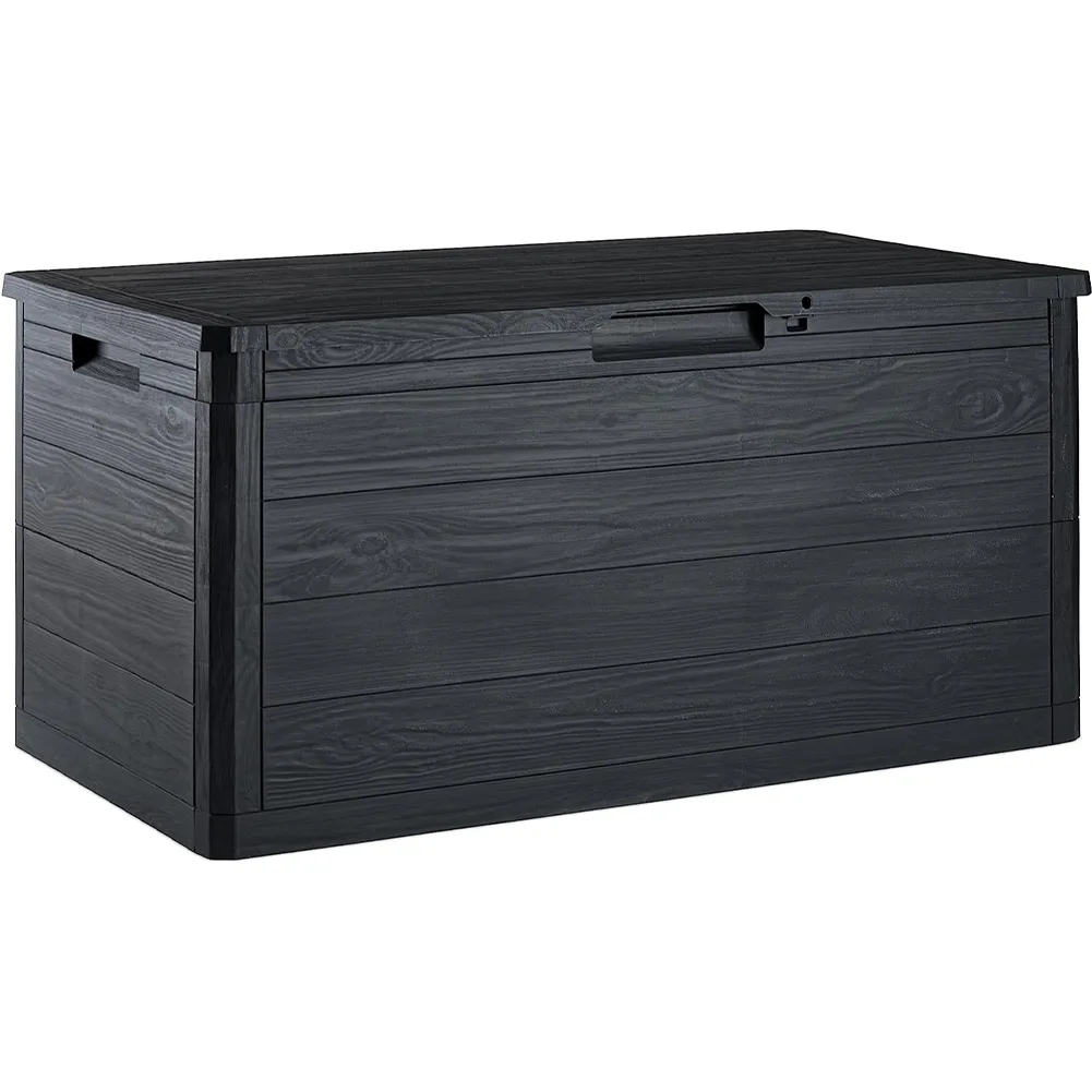 Baule Contenitore Esterni Interni 270Litri 117x56x45cm Lucchettabile con 2 Ruote