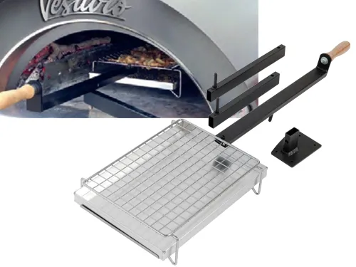 GRIGLIA GRATICOLA MULTICOOKING CON TEGLIA RACCOGLI GRASSO PER FORNO BELLA NAPOLI DIM. 40x29 CM