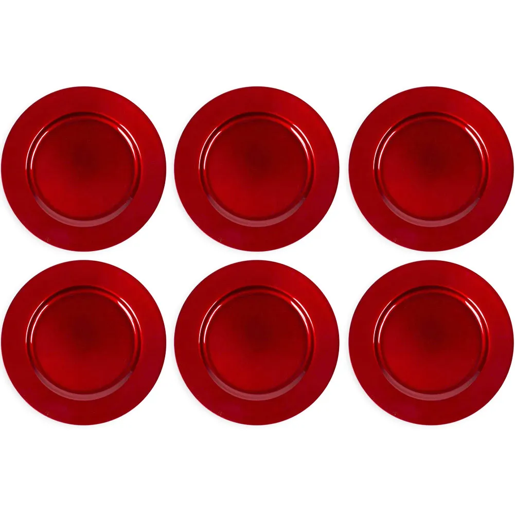 Set 6 Sottopiatti Natalizi Colore Rosso Addobbi Natalizio Decorazioni Natale