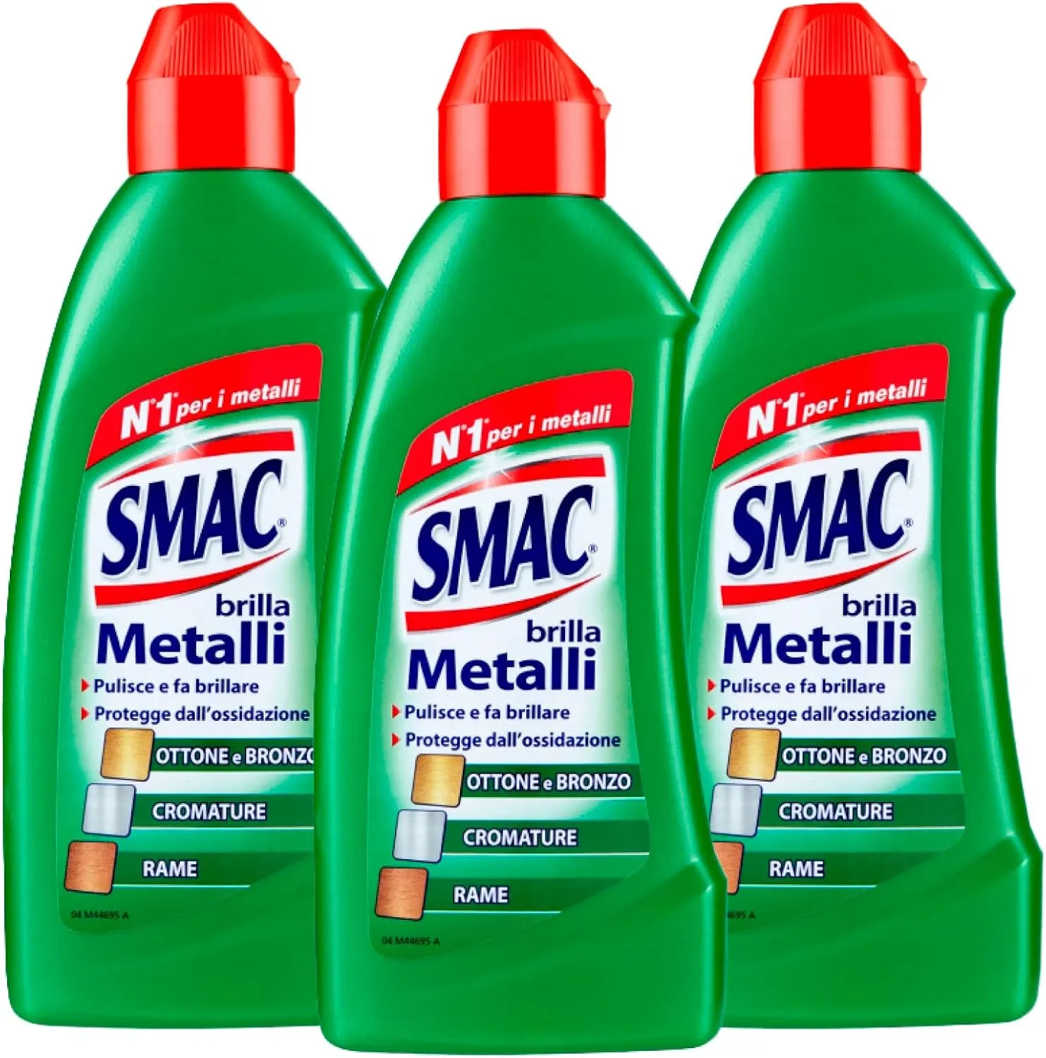 3 x 250ml Smac Brilla Metalli Pulisce e Protegge Ottone Rame Cromature Bottiglia