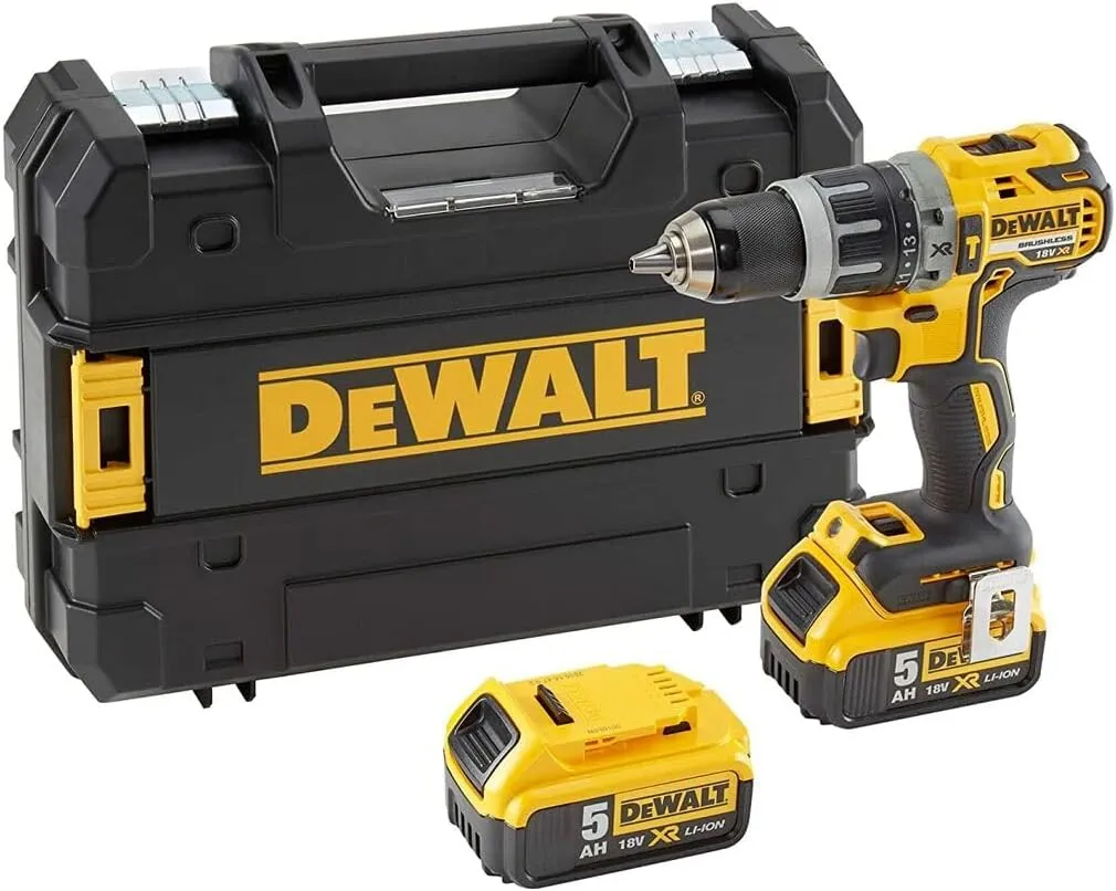 DeWalt Trapano avvitatore a percussione, 2 velocità, 5.0 Ah con doppia batteria e valigetta DCD796P2-QW