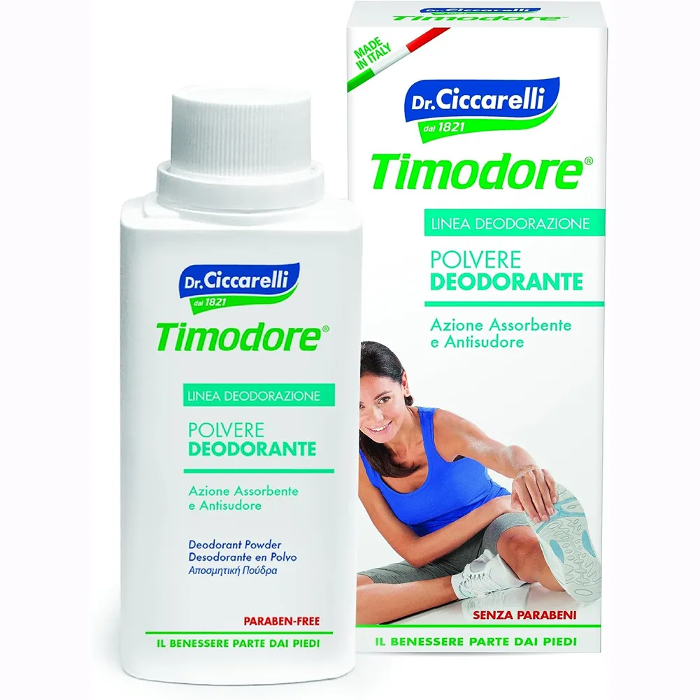 2 x 75 gr Timodore Polvere Deodorante per Piedi Calzature Rinfrescante Scarpe