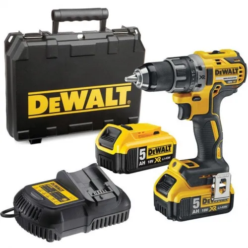 DeWalt DCD791P2 Trapano avvitatore 5.0 Ah, motore Brushless 18 V, 2 velocità con valigia TSTAK