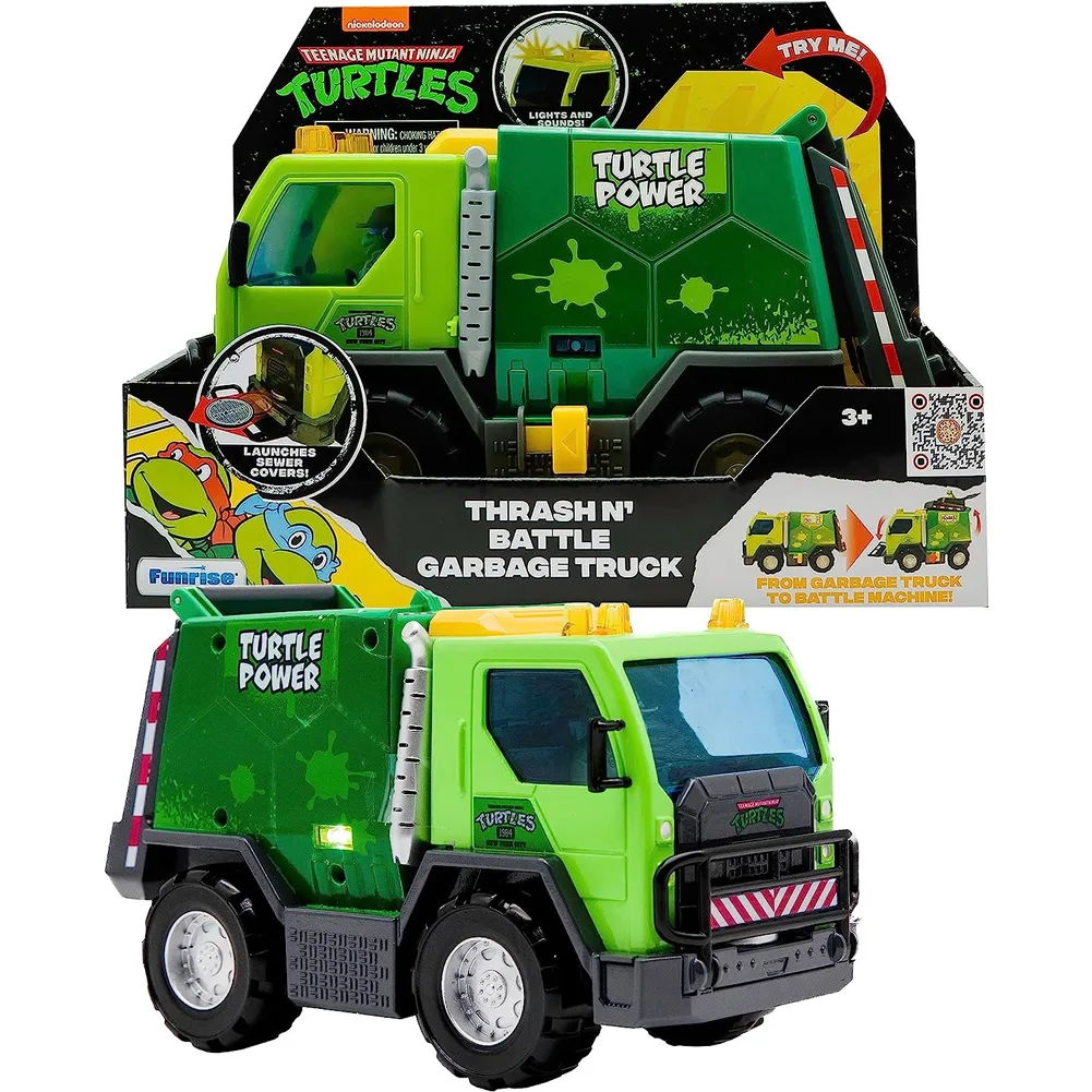 Teenage Mutant Ninja Turtles Thrash N'Battle Camion Della Spazzatura Idea Regalo