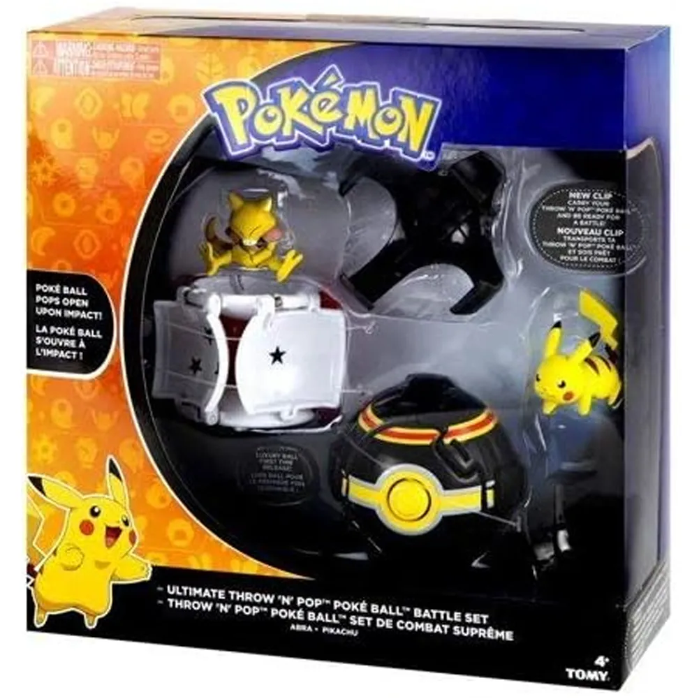 Pokemon Throw 'n' Pop Pokeball Playset da Combattimento Giocattolo Idea Regalo