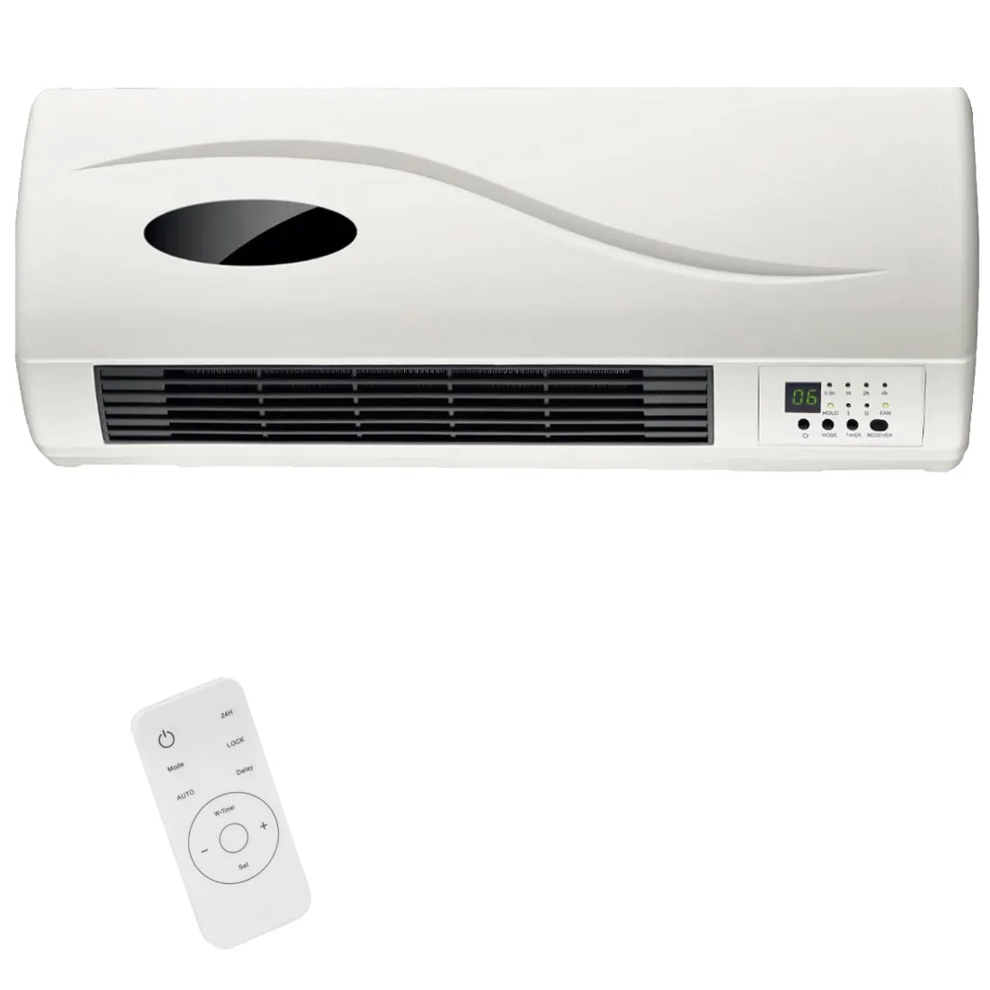 Termoventilatore Ceramico Elettrico a parete Modello Onda 2000W con Timer 24H