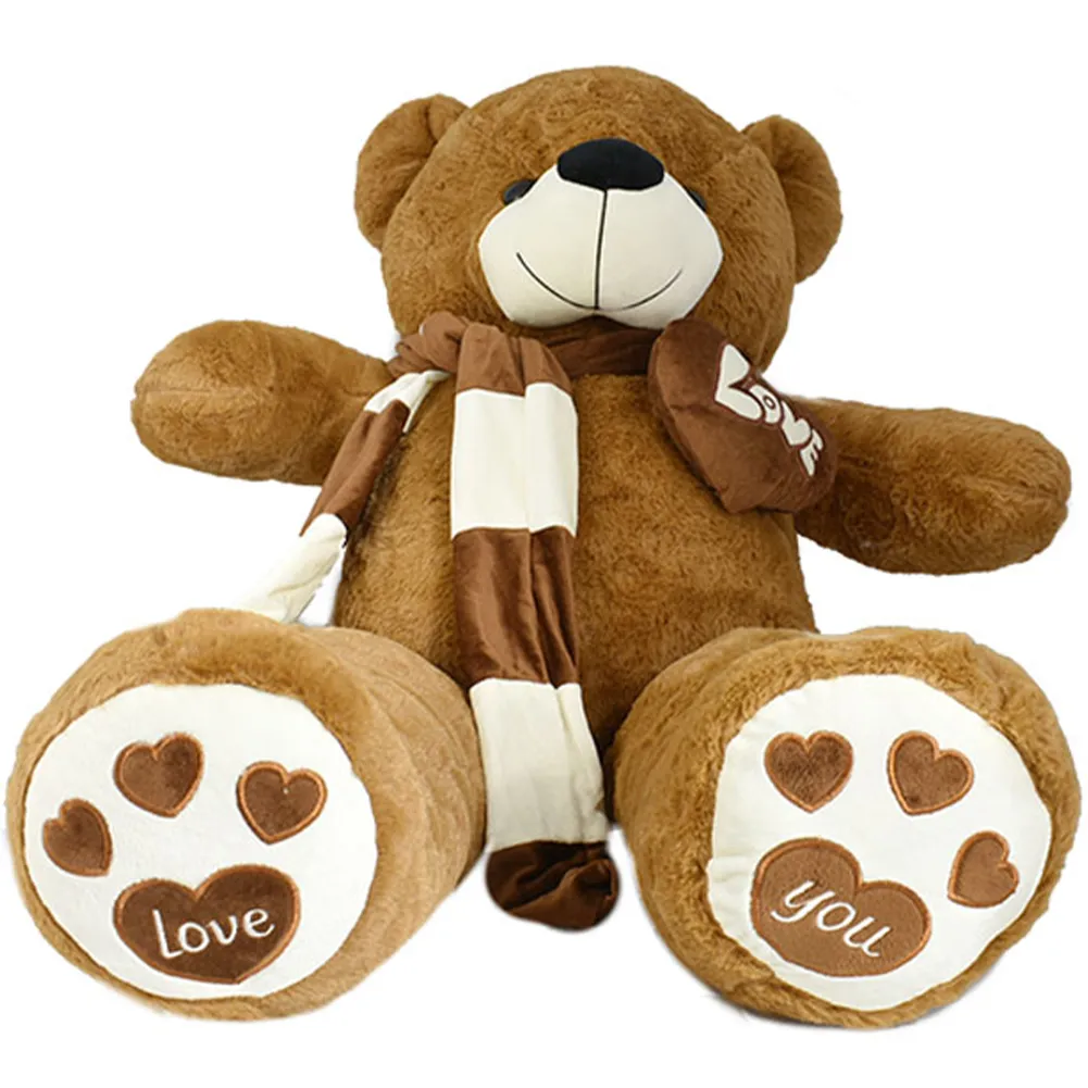 Peluche Orso Orsacchiotto Alto 100cm Pupazzo Bambini Orsacchiotto Morbido Marrone