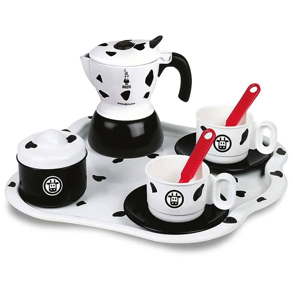 Bialetti Set Moka Mucca e Vassoio Accessori Caffettiera Caffè Gioco Idea Regalo