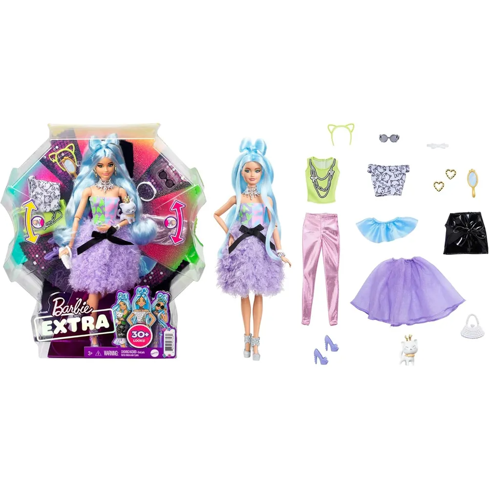 Barbie Extra Doll e Accessori Set con Animale Giocattolo Idea Regalo per Bambini