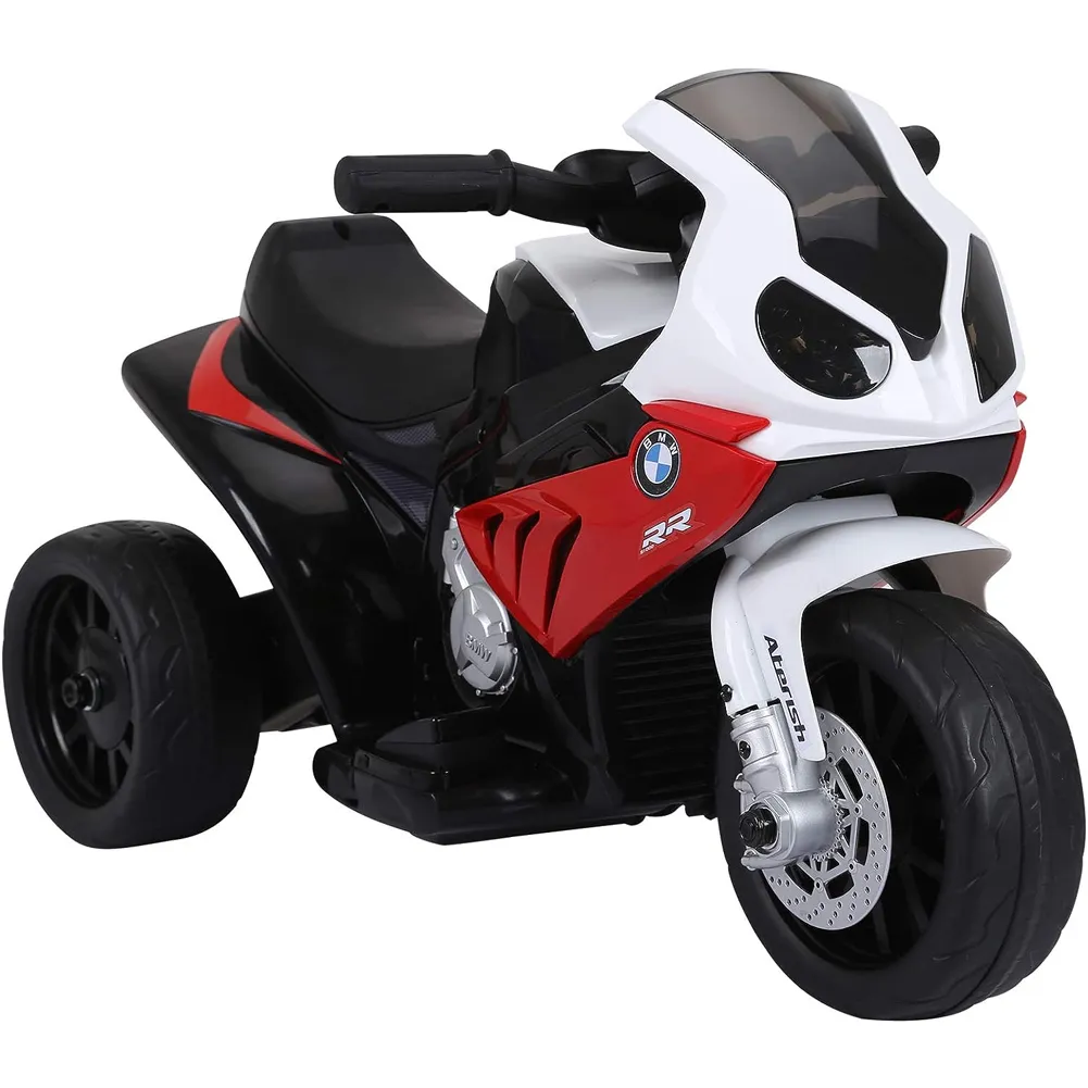 Moto Elettrica per Bambini BMW Motocicletta Gioco Luci e Suoni Rosso Idea Regalo