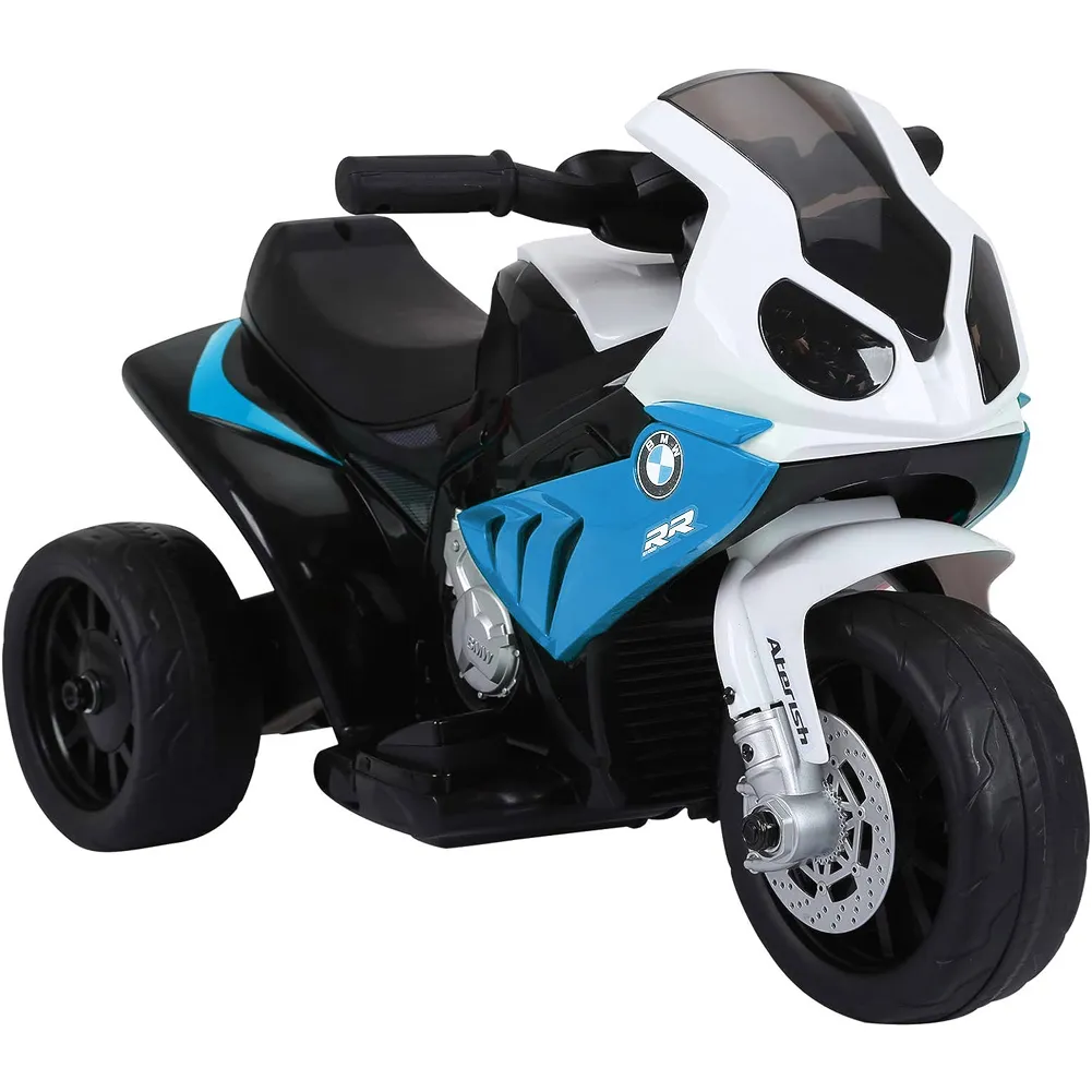 Moto Elettrica per Bambini BMW Motocicletta Gioco Luci e Suoni Blu Idea Regalo