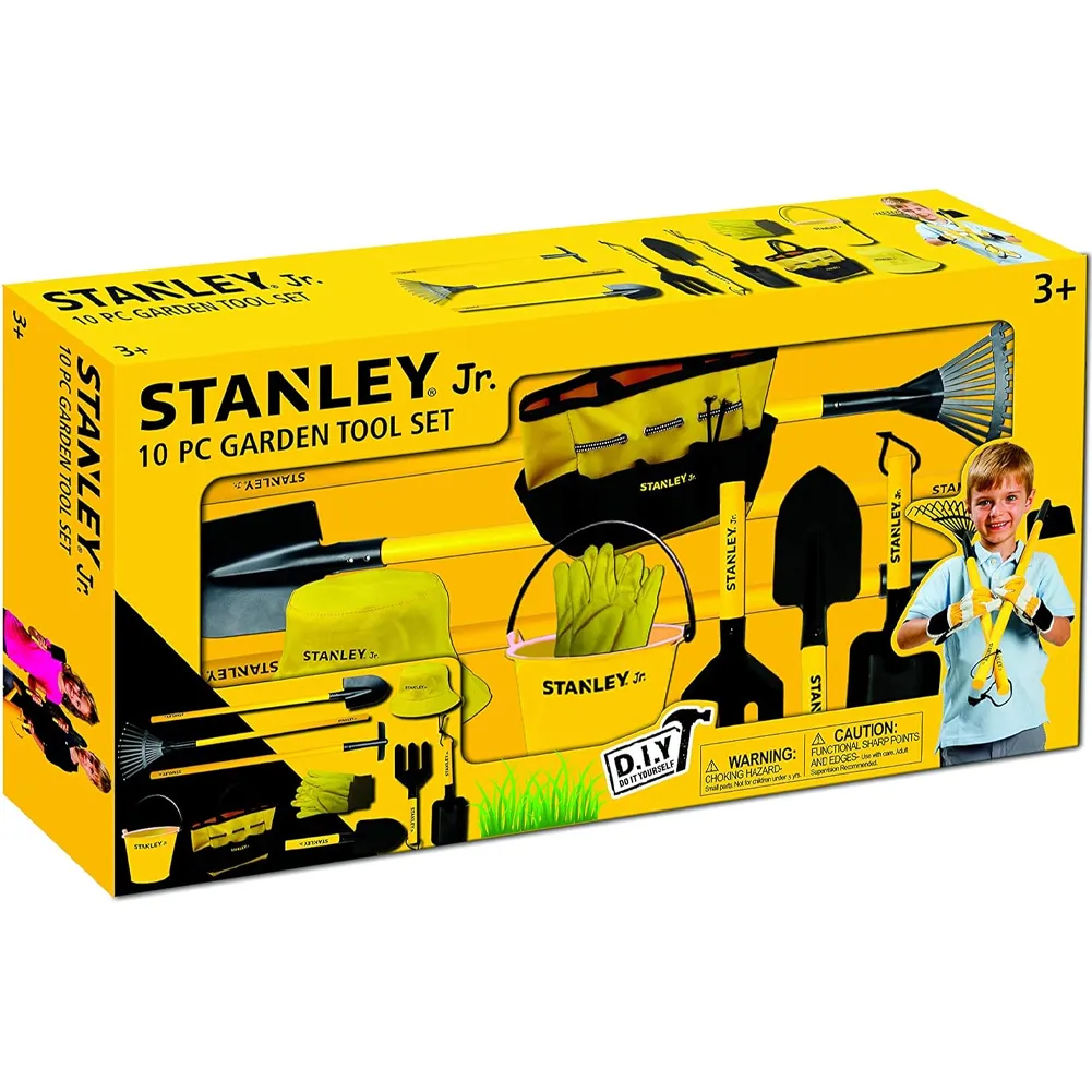 Stanley Jr Set 10 Attrezzi da Giardino Giardinaggio per Bambini Giochi Educativi