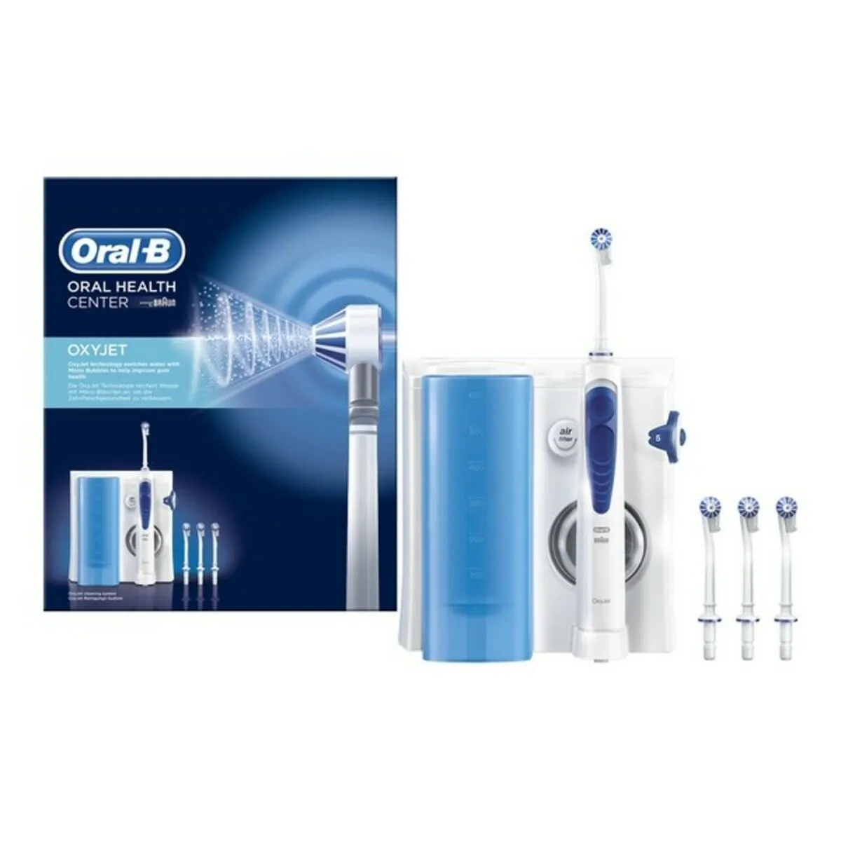 Idropulsore Dentale Oral-B OxyJet 0,6 L Bianco Azzurro/Bianco