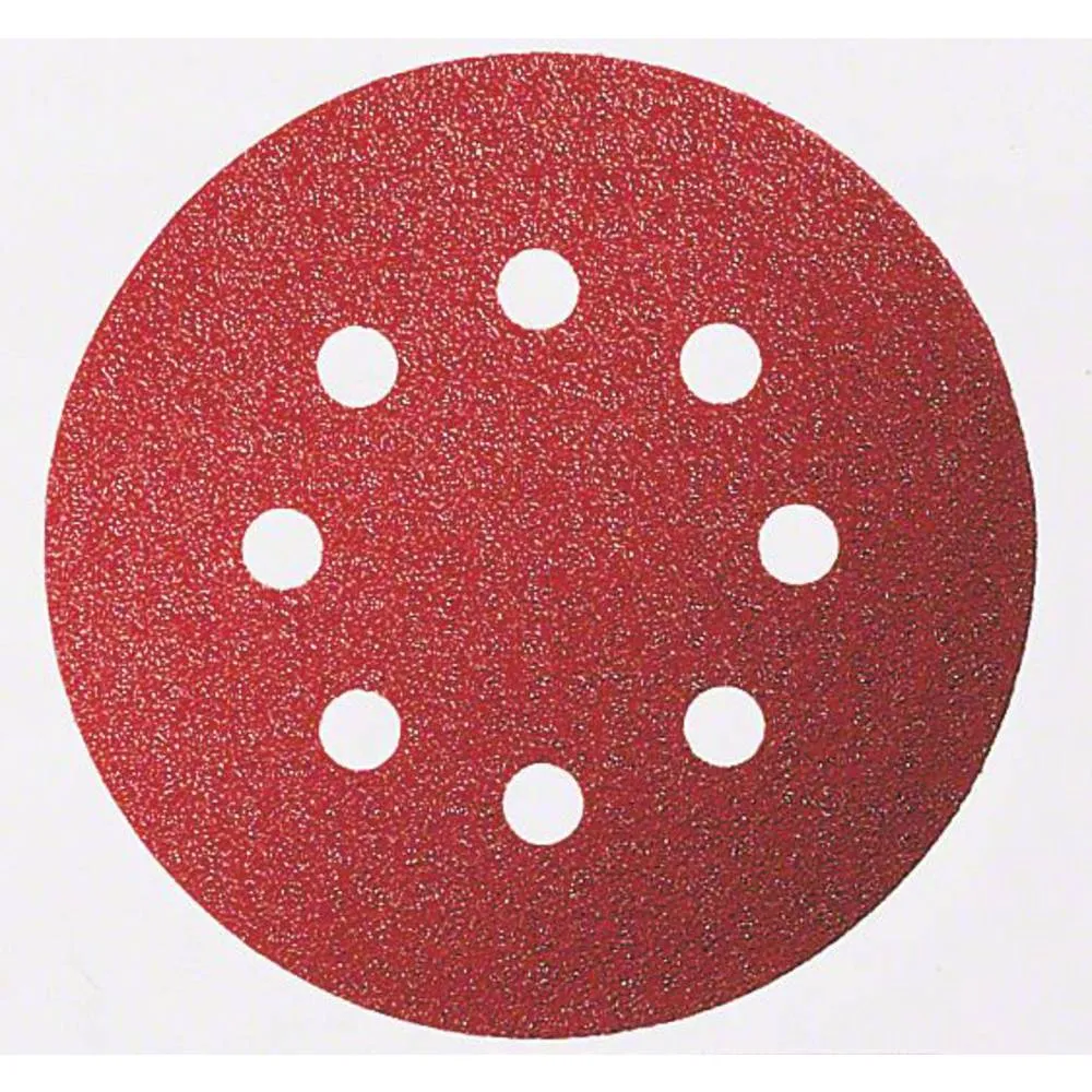 DISCO ABRASIVO E28 CON VELCRO D125 GRANA 80 CONF. 50 PEZZI