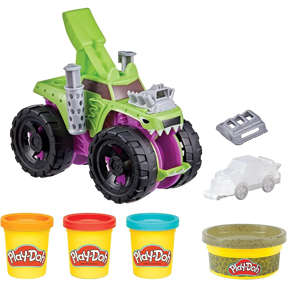 Play-Doh Wheels Monster Truck con Pasta Modellabile Creazione Auto e Accessori