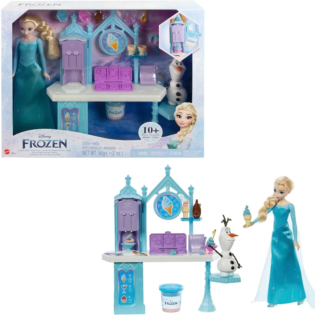 Disney Frozen Carretto dei Gelati di Elsa e Olaf Playset con Pasta Modellabile