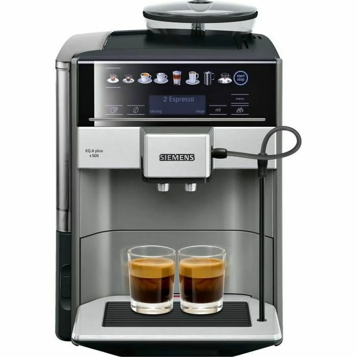 Caffettiera superautomatica Siemens AG TE655203RW Nero Grigio Argentato 1500 W 19 bar 2 Tazze 1,7 L