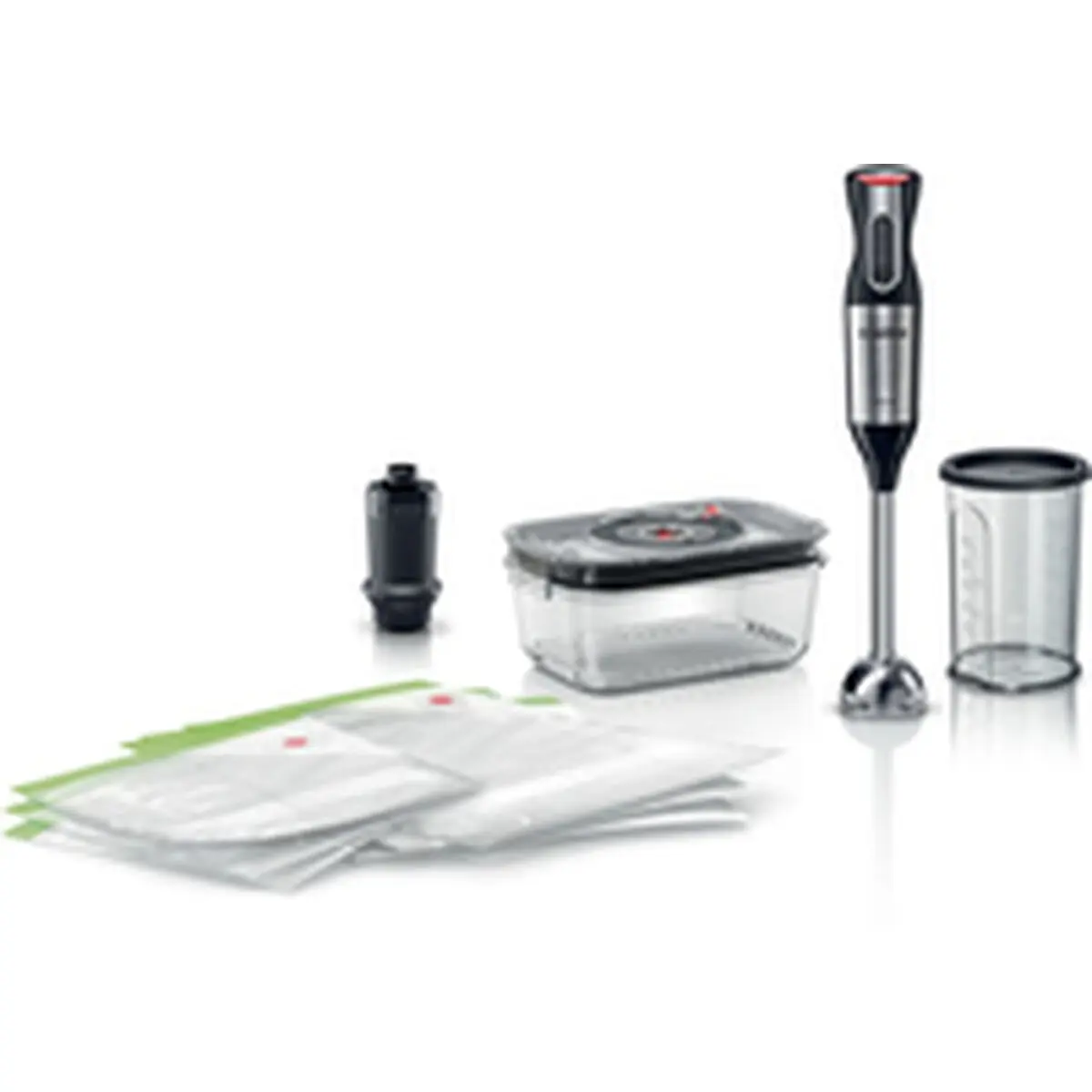 Frullatore a Immersione Multifunzione con Accessori BOSCH MS6CM61V2 Nero Argentato 1000 W