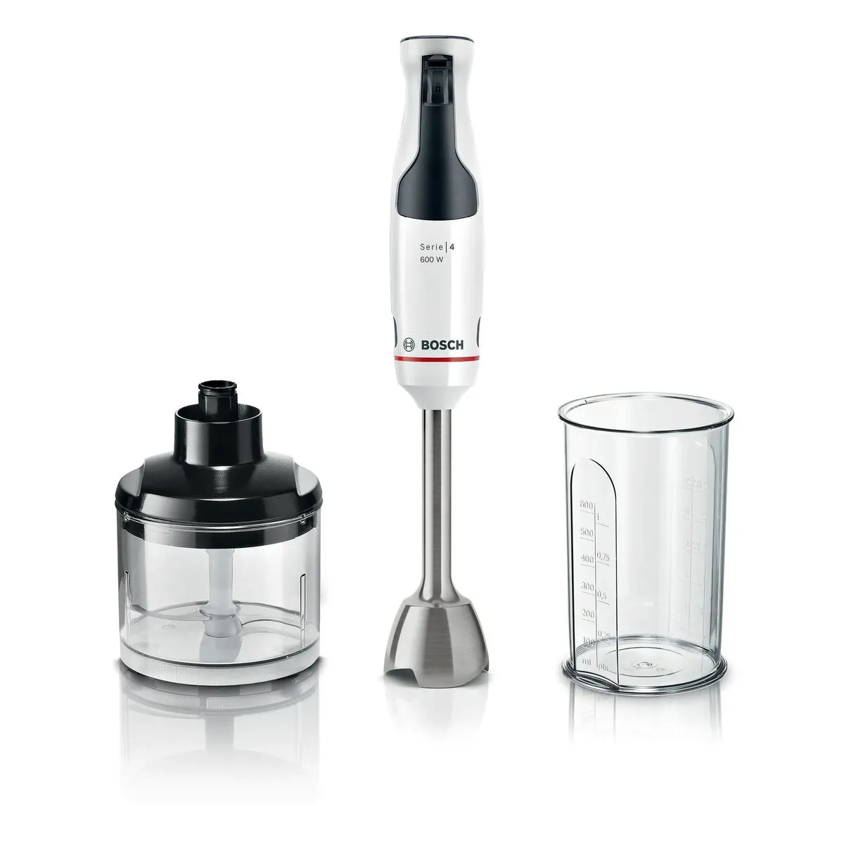 Frullatore a Immersione Multifunzione con Accessori BOSCH MSM4W220 Bianco 600 W