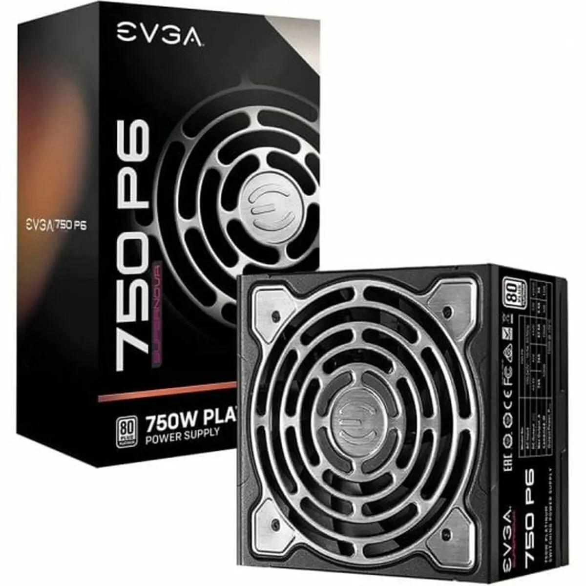 Fonte di Alimentazione Evga 750 W 80 PLUS Platinum ATX